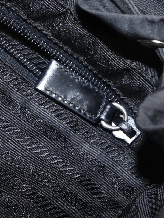 PRADA Backpack Nylon Black Silver Auth yk main image 6